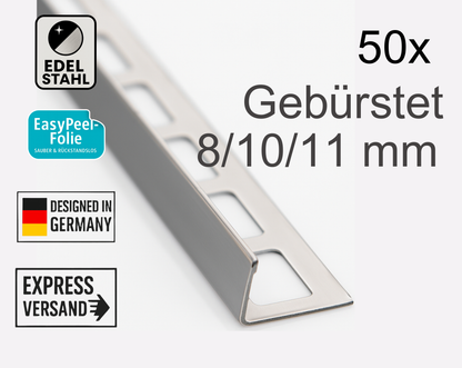 50x L-Profil Edelstahlschiene Fliesenprofil