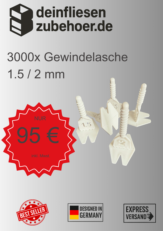 3000 Gewindelasche 1,5 - 2 mm