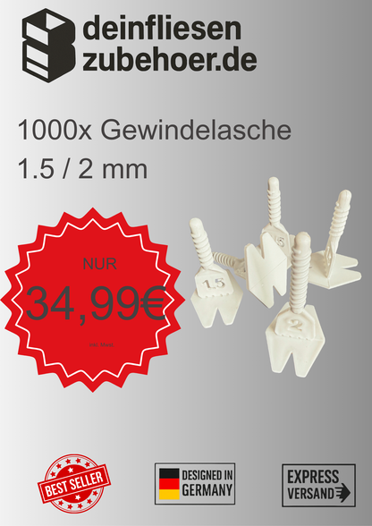 1000 Gewindelasche 1,5 - 2 mm