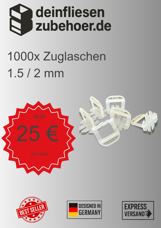 1000 Zuglaschen 1,5 - 2 mm